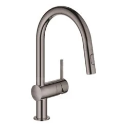 Grohe Minta - Mitigeur D&apos;évier Avec Douchette Extractible, Hard Graphite 32321A02