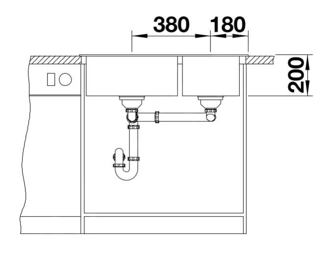 Blanco Naya 8 - Évier En Silgranit, 815x500 Mm, Noir 525944 5 Blanco Naya 8 - Évier En Silgranit, 815x500 Mm, Noir 525944 – Image 3