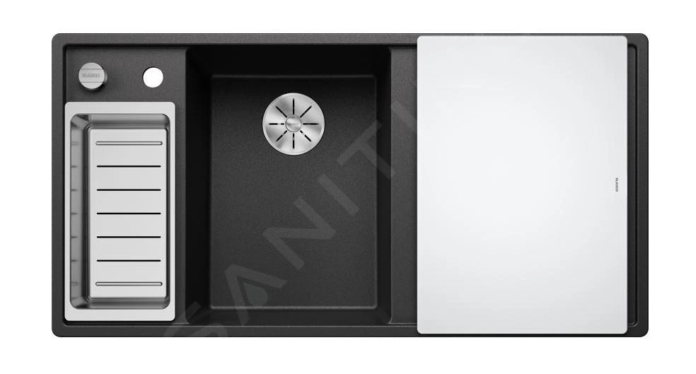 Blanco Axia III 6 - Évier En Silgranit 1000x510 Mm, Avec Commande De Vidage Et Accessoires, InFino, Anthracite 524653 6 Blanco Axia III 6 - Évier En Silgranit 1000x510 Mm, Avec Commande De Vidage Et Accessoires, InFino, Anthracite 524653 – Image 4