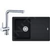 Franke Colonnes - Set De Cuisine G97, évier En Granit BFG 611-78, Onyx + Robinet SAMOA, Chrome 114.0439.152 -Cuisine Articles Magasin 6f5fb0f61e9af94b5f5f6b2e