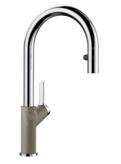 Blanco Carena S - Mitigeur D'évier Avec Bec Extractible, Tartufo/chrome 521376