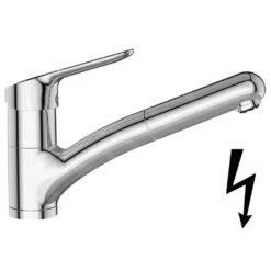 Ideal Standard CeraFlex - Robinetterie D’évier Avec Douchette Extractible, BlueStart, Chrome BC144AA