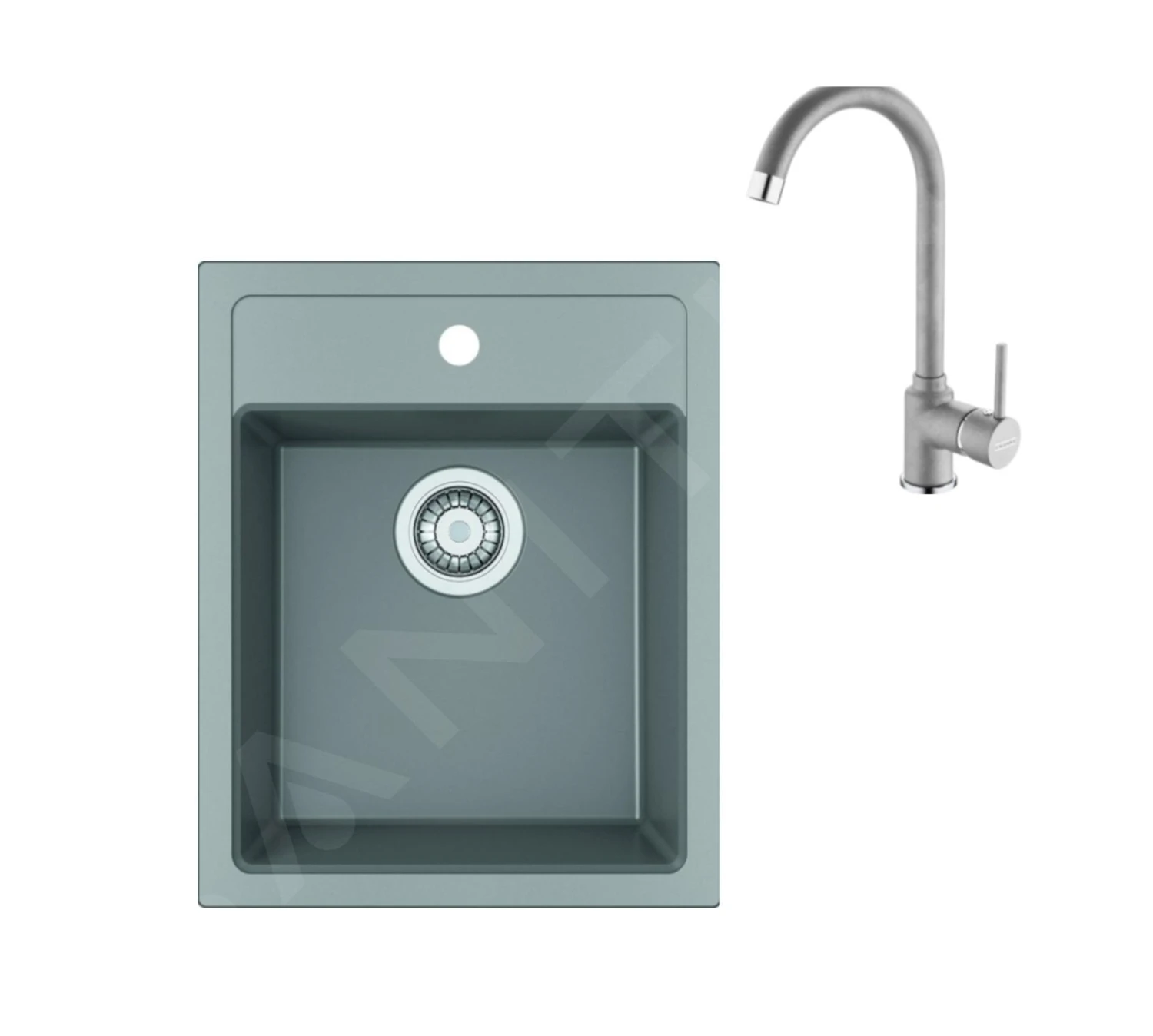 Franke Colonnes - Ensemble De Cuisine T101, évier En Tectonite SID 610-40 Et Mitigeur FP 9000.084, Gris 143.0675.709 3 Franke Colonnes - Ensemble De Cuisine T101, évier En Tectonite SID 610-40 Et Mitigeur FP 9000.084, Gris 143.0675.709