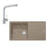 Franke Colonnes - Ensemble De Cuisine G135, évier En Fragranit BFG 611 Et Mitigeur Samoa, Cachemire / Chrome 114.0510.323