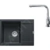 Franke Colonnes - Set G8, évier En Fragranit MRG 611-62 Et Mitigeur FN 0147.031, Noir Mat / Chrome 114.0650.569 -Cuisine Articles Magasin 73a966cfed606a0aa1c9b685