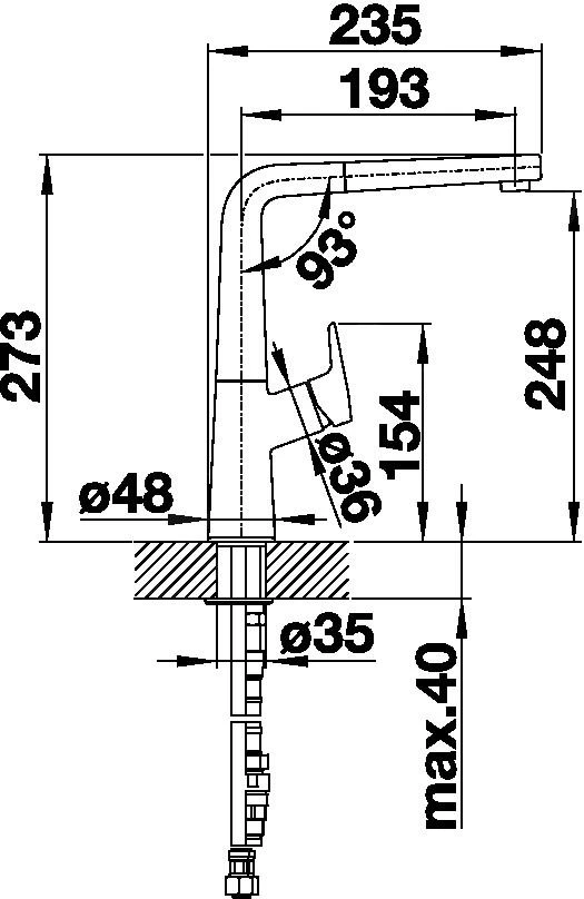 Blanco Avona S - Mitigeur D'évier Avec Bec Extractible, Aluminium 521279 4 Blanco Avona S - Mitigeur D'évier Avec Bec Extractible, Aluminium 521279 – Image 2