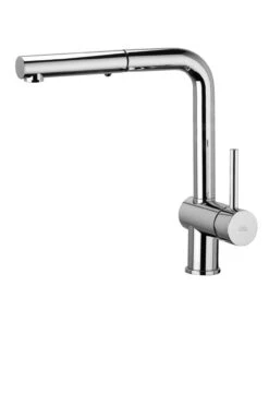 Paffoni Light - Mitigeur D’évier Avec Douchette Extractible, Chrome LIG285CR-MET