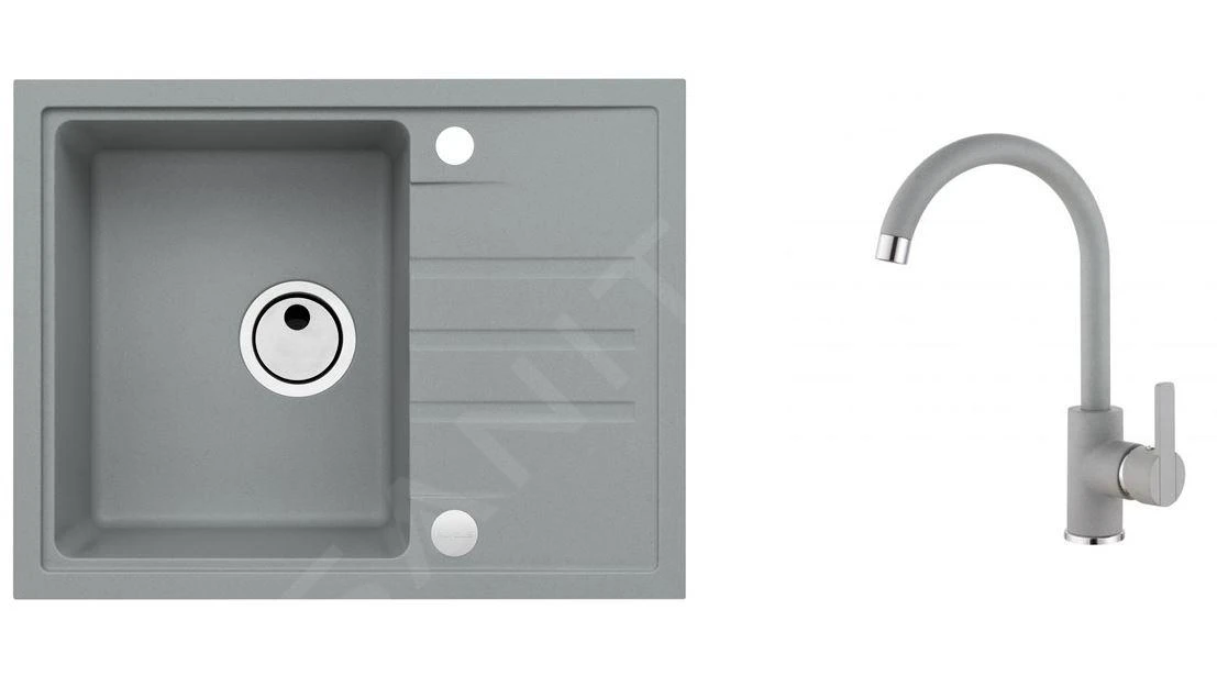 Alveus Sets - Ensemble D'évier Intermezzo 30 Et Robinetterie Tonia, Concrete SETA360 3 Alveus Sets - Ensemble D'évier Intermezzo 30 Et Robinetterie Tonia, Concrete SETA360