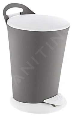 Aqualine Accessoires - Poubelle Pedal 6L, Terra/blanc TRN-079-05