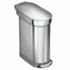 Simplehuman Poubelles - Poubelle 45 L Slim, Inox Brossé CW2044 -Cuisine Articles Magasin 7b959d6a27076d6833f79c47