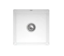 Villeroy & Boch Subway 50 - Évier En Céramique 44x44 Cm, CeramicPlus, Stone White 332501RW