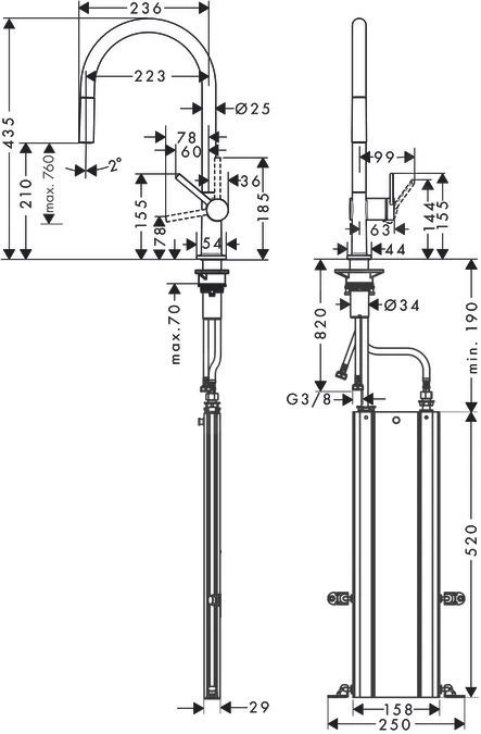 Hansgrohe M54 - Mitigeur D'évier Talis Avec Bec Extractible, SBox, Simili Inox 72803800 4 Hansgrohe M54 - Mitigeur D'évier Talis Avec Bec Extractible, SBox, Simili Inox 72803800 – Image 2