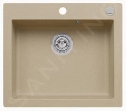 Alveus Cortina - Évier En Granit 570x500 Mm, Avec Commande De Vidage, Beige 1133446