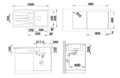 Blanco Sona 6 - Évier En Silgranit, 1000x500 Mm, Gris 527336 -Cuisine Articles Magasin 7fa70ec1245d6abe7061200a