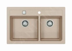 Alveus Atrox - Évier En Granit 790x500 Mm, Avec Commande De Vidage, Terra 1131999