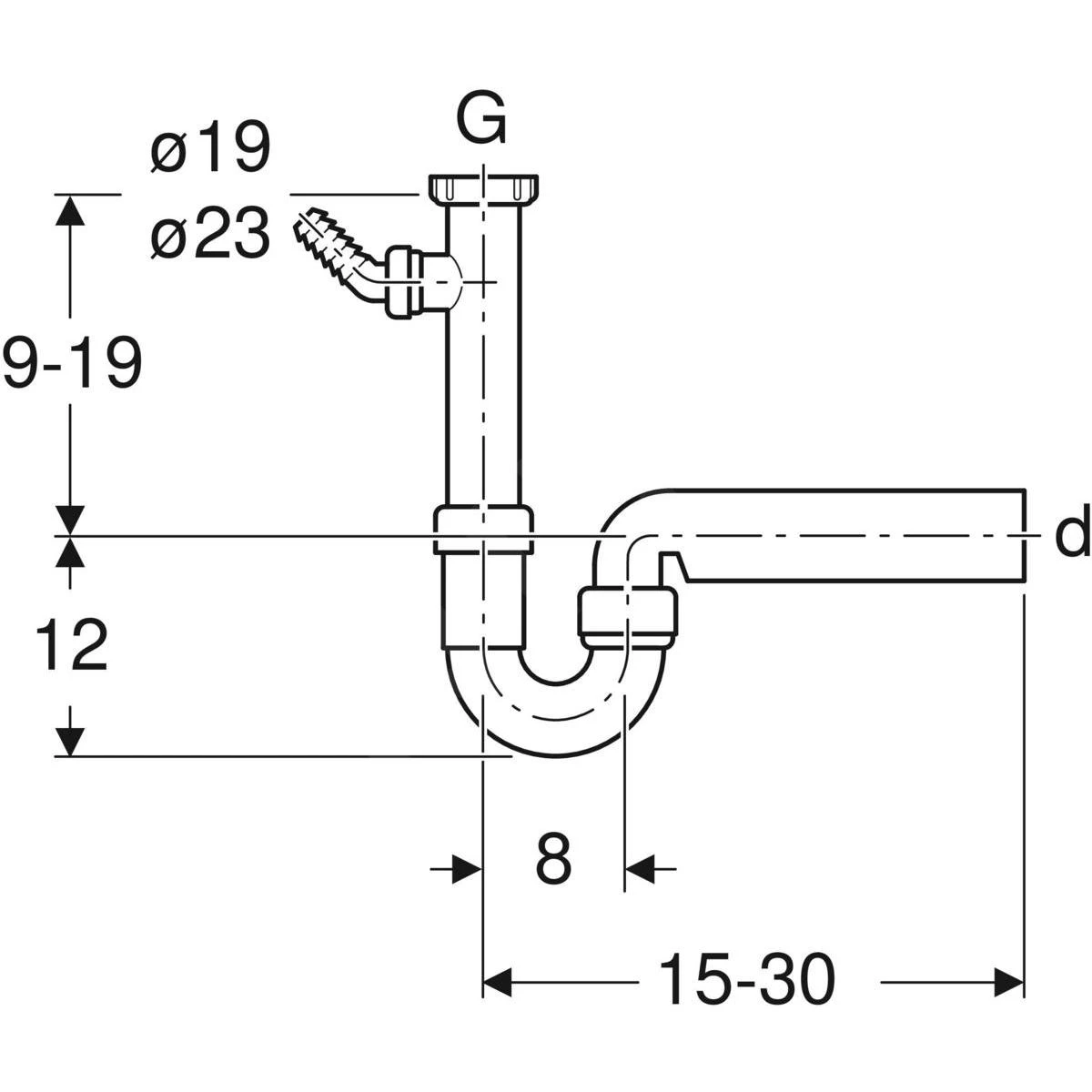 Geberit Accessoires - Siphon Pour éviers, Avec Embout Cannelé équerre, Sortie Horizontale, D 40 Mm 152.711.11.1 4 Geberit Accessoires - Siphon Pour éviers, Avec Embout Cannelé équerre, Sortie Horizontale, D 40 Mm 152.711.11.1 – Image 2