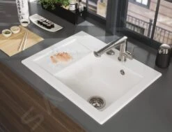 Villeroy & Boch Subway 45 - Évier En Céramique 65x51 Cm, CeramicPlus, Stone White 331301RW -Cuisine Articles Magasin 832453fe962cb8d4a5287be3