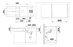 Blanco Metra 6 - Évier En Silgranit, 990x490 Mm, Avec Commande De Vidage Et Accessoires, Gris 527301 -Cuisine Articles Magasin 852c8288033e8805c51ed200