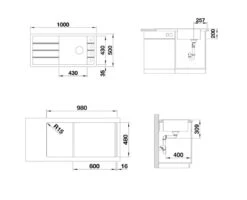 Blanco Faron XL 6 - Évier En Silgranite, 1000x500 Mm, Aluminium 524805 -Cuisine Articles Magasin 879bfda0fcd769229ef43fab