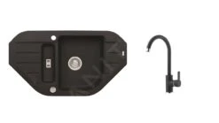 Alveus Sets - Ensemble D&apos;évier Niagara 60 Et La Robinetterie Tonia, Carbone SETA166