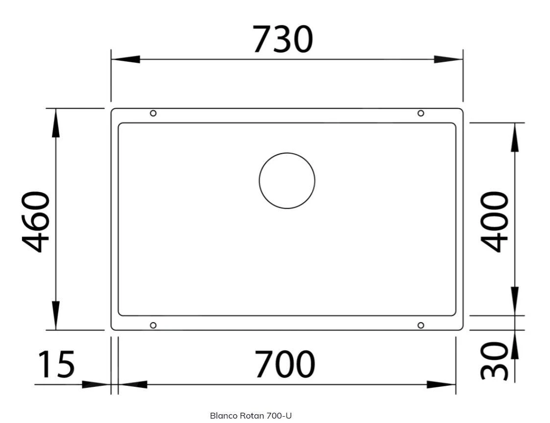 Blanco Rotan 700 - Évier En Silgranit, 730x460 Mm, Anthracite 521344 4 Blanco Rotan 700 - Évier En Silgranit, 730x460 Mm, Anthracite 521344 – Image 2