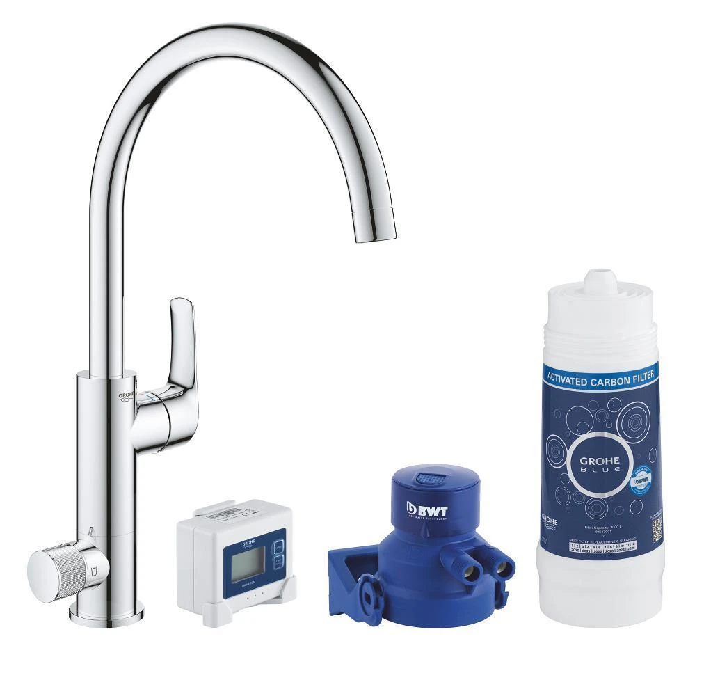 Grohe Blue Pure - Kit De Démarrage Avec Mitigeur EuroSmart Et Filtration, Chrome 30383000 3 Grohe Blue Pure - Kit De Démarrage Avec Mitigeur EuroSmart Et Filtration, Chrome 30383000