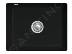 Villeroy & Boch Subway - Évier En Céramique 545x440 Mm Avec Vidage, CeramicPlus, Ebony 331001S5