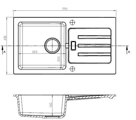 Alveus Victoria - Évier En Granit 770x430 Mm, Avec Commande De Vidage, Beige 1133454 4 Alveus Victoria - Évier En Granit 770x430 Mm, Avec Commande De Vidage, Beige 1133454 – Image 2