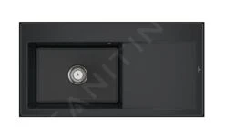 Villeroy & Boch Subway Style 60 - Évier En Céramique 100x51 Cm, CeramicPlus, Ebony 336201S5