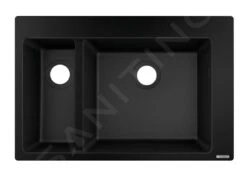 Hansgrohe Éviers - Evier Encastré Granit S510-F635, Graphite Noir 43315170