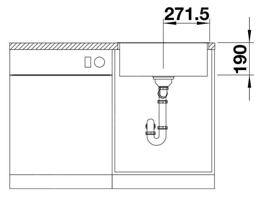 Blanco Subline 500 - Évier En Silgranit, 543x443 Mm, Avec Commande De Vidage, SteelFrame, Noir 525998 5 Blanco Subline 500 - Évier En Silgranit, 543x443 Mm, Avec Commande De Vidage, SteelFrame, Noir 525998 – Image 3
