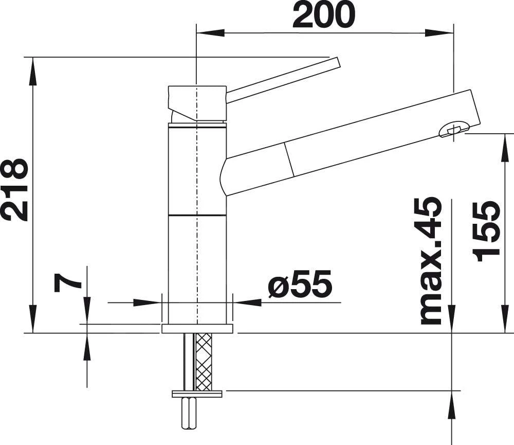 Blanco Alta S - Robinetterie D’évier Avec Douchette Extractible, Anthracite/chrome 515333 4 Blanco Alta S - Robinetterie D’évier Avec Douchette Extractible, Anthracite/chrome 515333 – Image 2