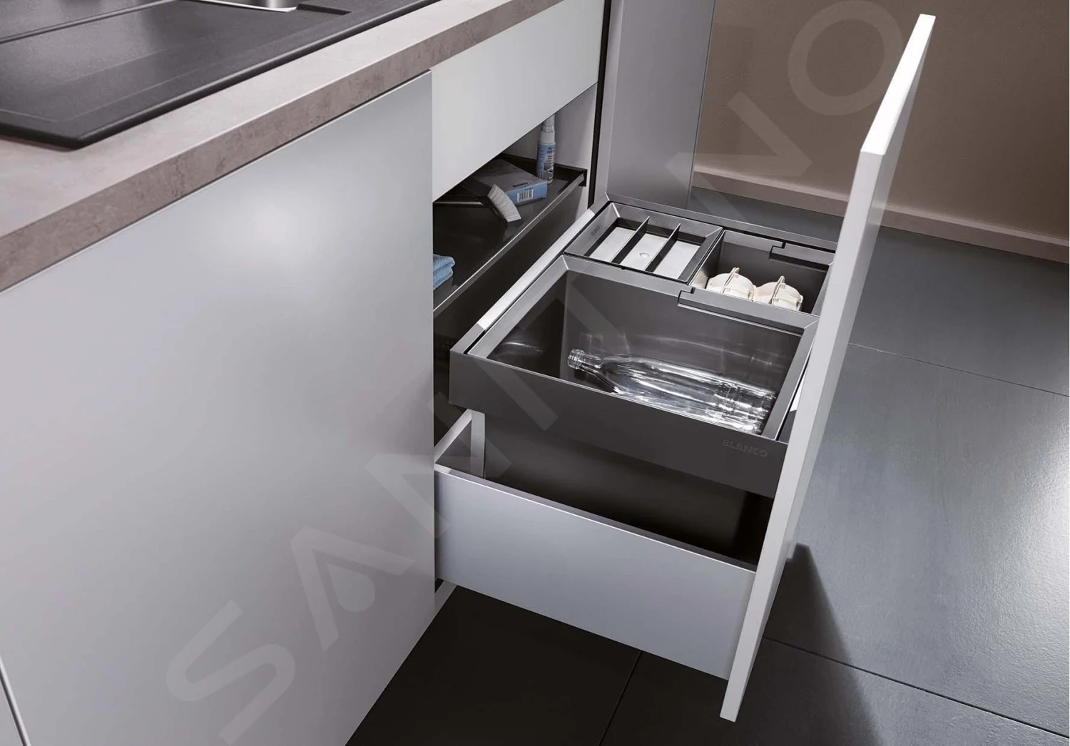 Blanco Flexon II - Poubelle Encastrable, Cloisonnée, Volume 46 L 521473 6 Blanco Flexon II - Poubelle Encastrable, Cloisonnée, Volume 46 L 521473 – Image 4