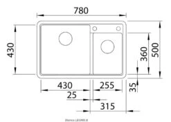 Blanco Legra 8 - Évier En Silgranit, 780x500 Mm, Anthracite 526224 -Cuisine Articles Magasin 94ac10ce83e17ecbd745092a