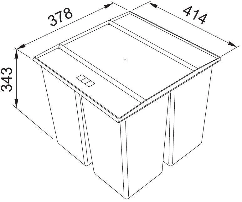 Franke Poubelle Tri Sélectif - Poubelle Encastrable Easysort 450-1-2 121.0494.150 4 Franke Poubelle Tri Sélectif - Poubelle Encastrable Easysort 450-1-2 121.0494.150 – Image 2