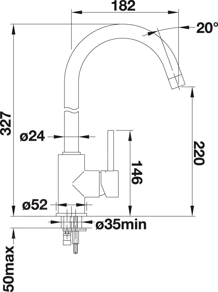 Blanco Mida - Mitigeur D'évier, Noir / Chrome 526145 4 Blanco Mida - Mitigeur D'évier, Noir / Chrome 526145 – Image 2