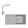 Franke Colonnes - Ensemble De Cuisine T76, évier En Tectonite S2d 611-100 Et Mitigeur Samoa, Gris / Chrome 143.0650.602 -Cuisine Articles Magasin 95a3ed7821d4f1f8881595cf