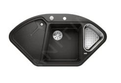 Blanco Delta II - Évier En Silgranit 1057x575 Mm, Avec Commande De Vidage Et Accessoires, Noir 525867