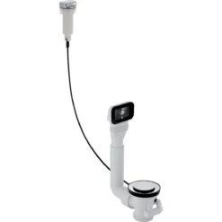 Geberit Accessoires - Siphon Pour éviers Avec Trop-plein, Actionnement Rotatif G 1 1/2, Chrome Brillant 152.929.20.1