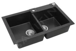 Alveus Rock - Évier En Granit 780x480 Mm, Avec Commande De Vidage, Carbone 1090965 -Cuisine Articles Magasin 9a4339ba810b70c0464f0386