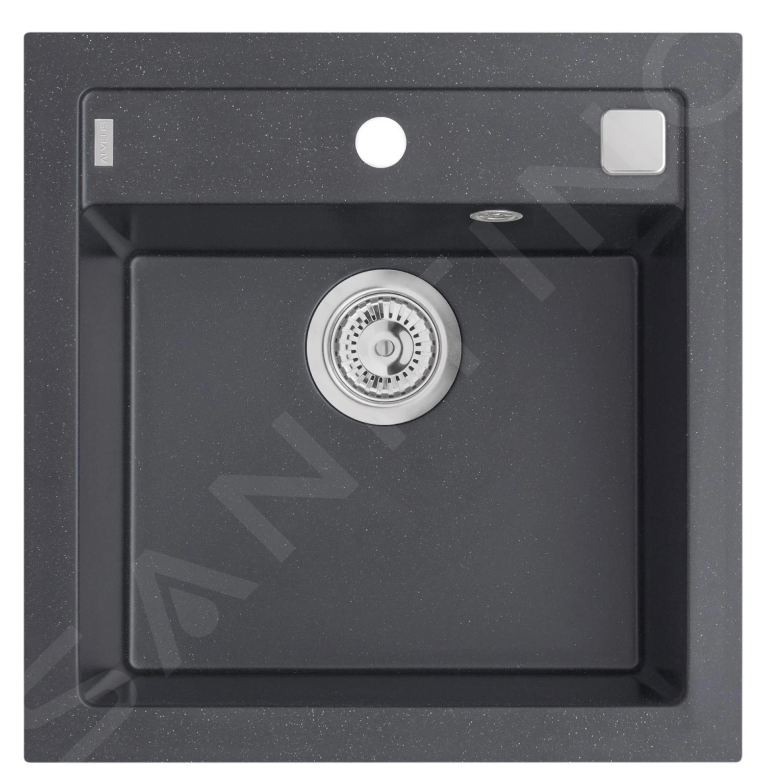 Alveus Formic - Évier En Granit 520x510 Mm, Avec Commande De Vidage, Carbone 1107890 3 Alveus Formic - Évier En Granit 520x510 Mm, Avec Commande De Vidage, Carbone 1107890