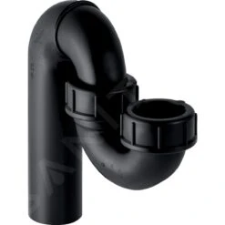 Geberit Accessoires - Siphon Pour éviers, Avec Raccord à Joint Américain, Entrée / Sortie Verticale, D 50 Mm, D1 56 Mm 152.041.16.1