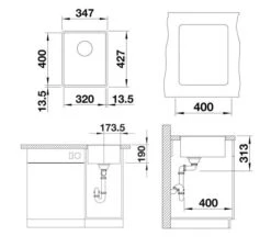Blanco Subline 320 - Évier En Silgranit, 347x427 Mm, InFino, Anthracite 523416 -Cuisine Articles Magasin 9ba75c62c72e87af6a8edfac