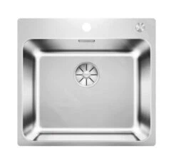 Blanco Solis 500 - Évier 540x500 Mm Avec Commande Excentrique PushControl, Inox Brossé 526124