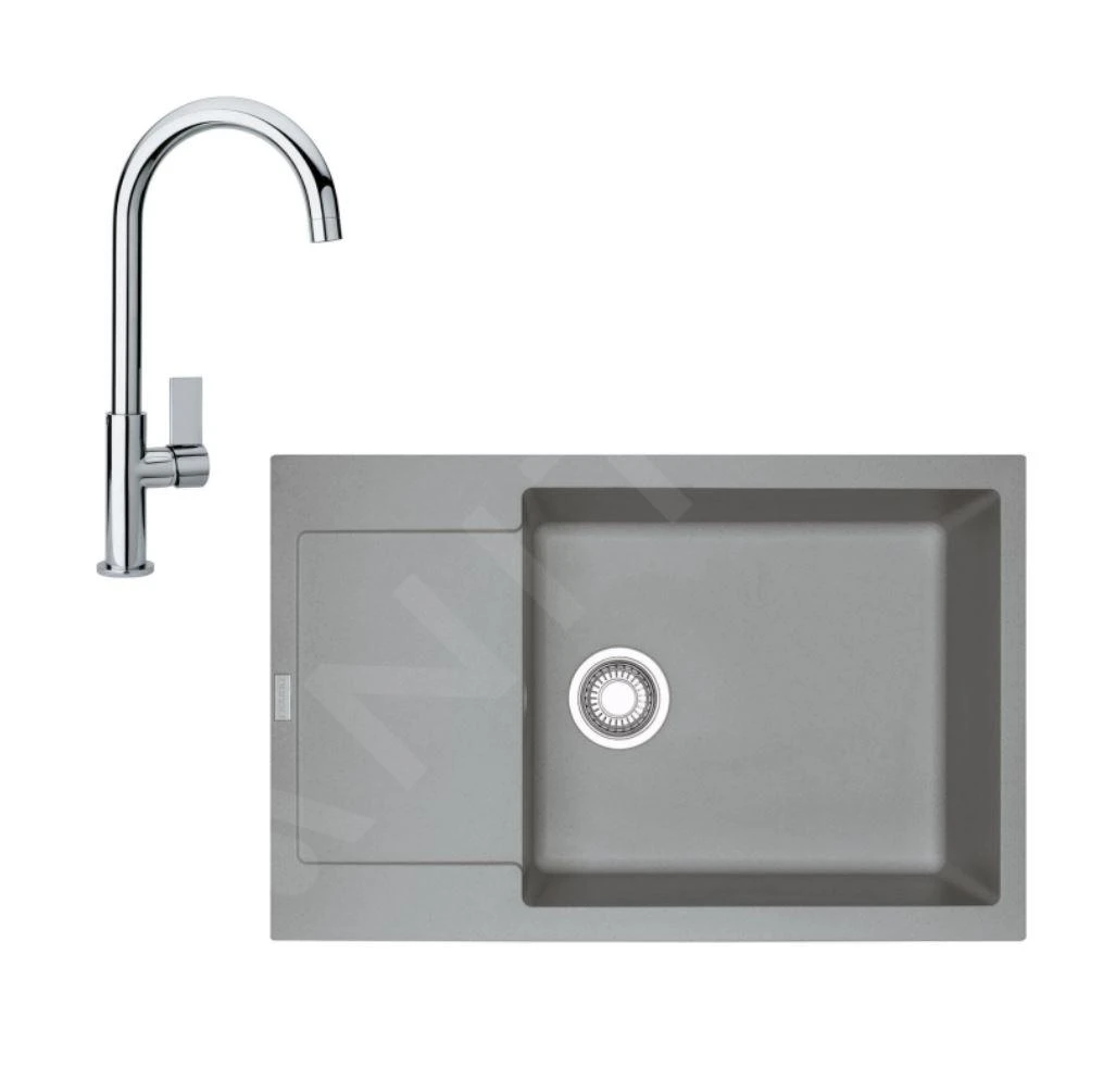 Franke Colonnes - Ensemble De Cuisine G169, évier En Fragranit MRG 611-78 BB Et Mitigeur FP 0408.031, Pierre Gris / Chrome 114.0587.961 3 Franke Colonnes - Ensemble De Cuisine G169, évier En Fragranit MRG 611-78 BB Et Mitigeur FP 0408.031, Pierre Gris / Chrome 114.0587.961