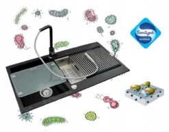 Franke Colonnes - Set G220, évier En Fragranit CNG 611-62 TL / 7 Et Mitigeur Samoa, Noir Mat 114.0650.749 -Cuisine Articles Magasin PHOTO 613