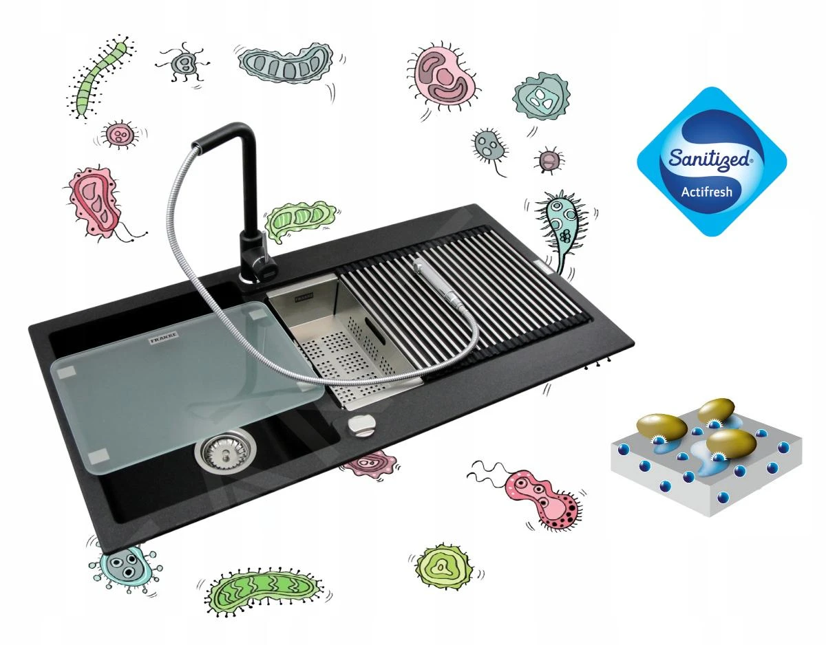 Franke Colonnes - Set De Cuisine G116, évier En Fragranit BSG 611-62, Onyx + Robinet FC 9541.071, Onyx 114.0440.698 7 Franke Colonnes - Set De Cuisine G116, évier En Fragranit BSG 611-62, Onyx + Robinet FC 9541.071, Onyx 114.0440.698 – Image 5