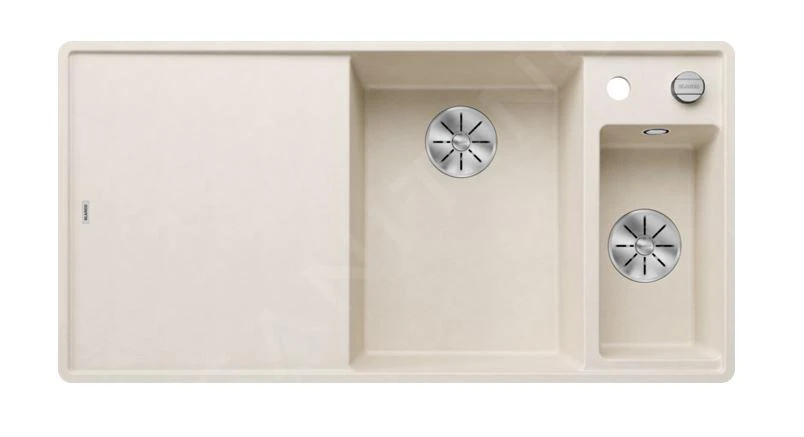 Blanco Axia III 6 - Évier En Silgranit, 990x500 Mm, Avec Commande De Vidage Et Accessoires, InFino, Blanc Doux 527049 3 Blanco Axia III 6 - Évier En Silgranit, 990x500 Mm, Avec Commande De Vidage Et Accessoires, InFino, Blanc Doux 527049