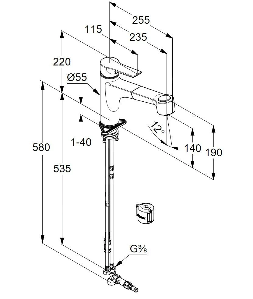 Kludi Mix - Mitigeur D'évier Avec Douchette Extractible, Chrome 329420575 4 Kludi Mix - Mitigeur D'évier Avec Douchette Extractible, Chrome 329420575 – Image 2