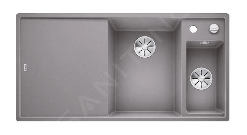 Blanco Axia III 6 - Évier En Silgranit 1000x510 Mm, Avec Commande De Vidage Et Accessoires, InFino, Aluminium 523474 3 Blanco Axia III 6 - Évier En Silgranit 1000x510 Mm, Avec Commande De Vidage Et Accessoires, InFino, Aluminium 523474